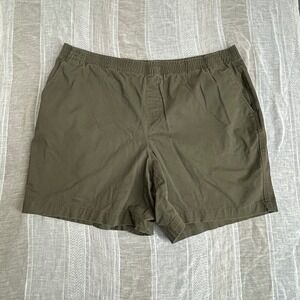 Lands End Shorts Women 20W Olive Green Chino Pull On Mid Rise Stretch Twill